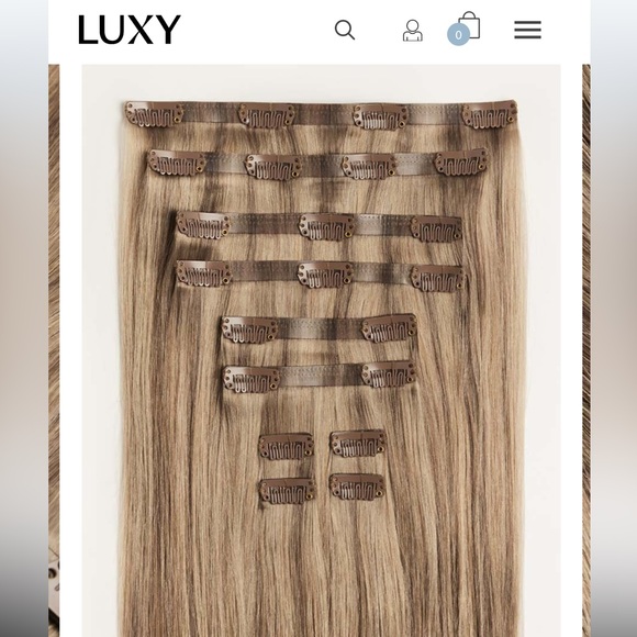 NWT never worn 16" Seamless Dimensional Natural Blonde Clip-Ins (160g) - Picture 4 of 11